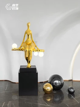 Скульптура искусство гуманоидная лампа гостиная вилла украшение торшер офис продаж креативная абстрактная гуманоидная декоративная лампа