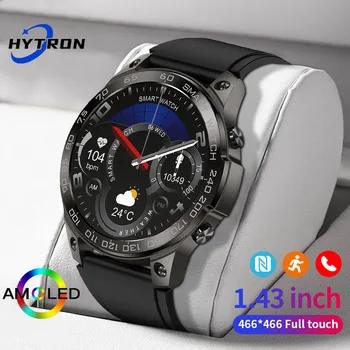 Смарт-часы HYTRON с Amoled Hd-экраном, определяющим частоту сердечных сокращений, уровень кислорода в крови, Bluetooth-вызов, настраиваемый циферблат, NFC, водонепроницаемые умные часы