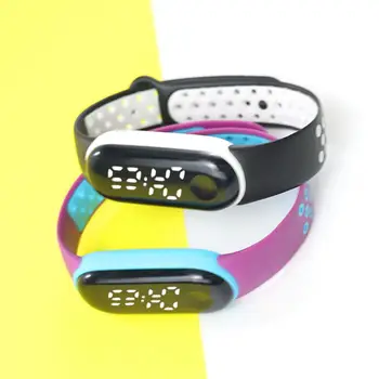 Смарт-часы M3 с сенсорным экраном, водонепроницаемый пластиковый спортивный браслет контрастного цвета для занятий спортом