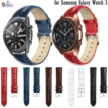 Сменный кожаный ремешок для Samsung Galaxy Watch 3 45 мм 41 мм, браслет для Huawei watch GT 2 42 мм 46 ремешков для часов