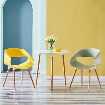 Современные минималистичные пластиковые обеденные стулья, мебель для дома, креативный дизайн, кресло для отдыха в скандинавском стиле, кресла для ожидания в отеле, Ins