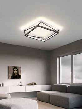 Современный минималистичный комнатный светильник, домашний скандинавский светодиодный потолочный светильник, минималистичный светильник для спальни, дизайнерские лампы геометрического моделирования