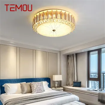 Современный потолочный светильник TEMOU, светодиодные роскошные хрустальные светильники для дома для украшения столовой
