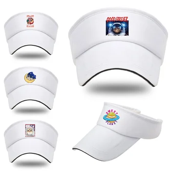Солнцезащитная кепка, женские летние солнцезащитные кепки с защитой от ультрафиолета, Дышащие солнцезащитные кепки, Мужские спортивные бейсболки для тенниса и бега, пустой цилиндр с принтом астронавта