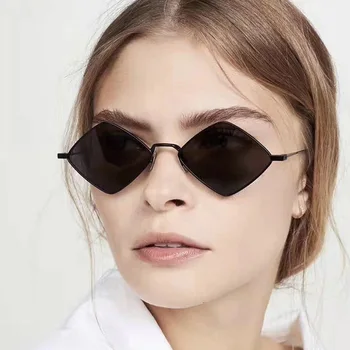Солнцезащитные очки в четырехугольной металлической оправе в стиле ретро в Европе и Америке Ins Уличные Солнцезащитные очки в стиле Хип-хоп Персонализированные Пляжные очки