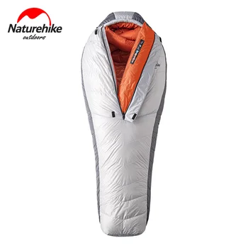 Спальный мешок Naturehike Mummy -23 ℃ 850FP из гусиного пуха серии Alpine Light Outdoor, утолщающий ветрозащитный зимний спальный мешок для пеших прогулок