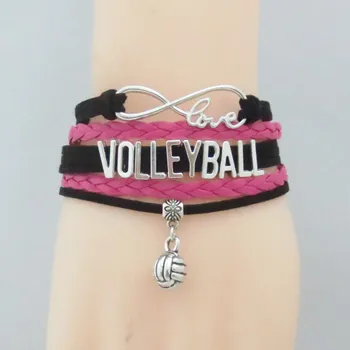 Спортивный браслет для волейбола с любовью, Браслеты для мамы с веревкой Для женщин, Мужские украшения, Подарки для дружбы