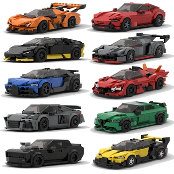 Строительный блок серии 8, решетчатая машина, суперкар, гоночный автомобиль, модель speed boy, игрушка-головоломка для сборки