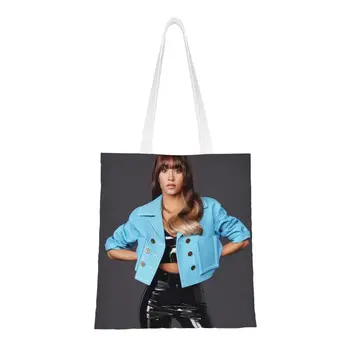 Сумки-тоут для покупок с забавным принтом Испанской певицы Айтаны, портативная холщовая сумка для покупок через плечо