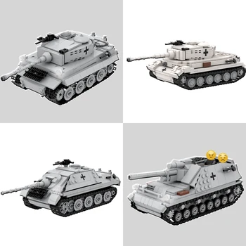 Танки Второй мировой войны Кирпичи Проект строительства модели немецкого военного танка Tiger Второй мировой войны для взрослых Подарки Армейский конструктор из блоков времен Второй мировой войны