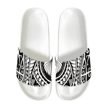 Татуировка с тотемом полинезийского племени Фиджийцев, принты Фиджи, Нескользящие тапочки для ванной комнаты, Мужские И женские домашние тапочки из Эва, Водонепроницаемая обувь