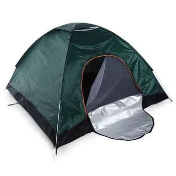 Темно-Зеленая Всплывающая Автоматическая Палатка на 2-4 Человека, Мгновенная Походная Палатка, Семейные Купольные Палатки для Кемпинга, Пешего Туризма, Путешествий