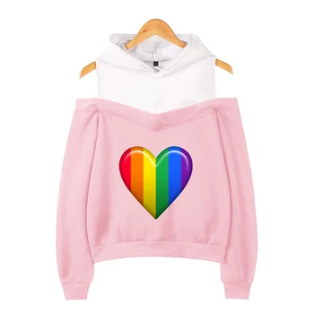 Тренд индивидуальности, новые толстовки с принтом геев и ЛГБТ, женская толстовка с открытыми плечами, пуловер для девочек Y2K, уличная осенне-зимняя одежда
