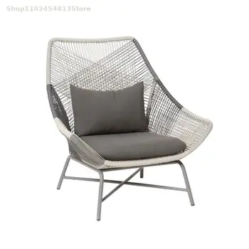 Уличный ротанговый стул, комплект из трех предметов, диван из скандинавского ротанга во дворе, журнальный столик для отдыха, комбинация на открытом воздухе, Водонепроницаемый Балкон
