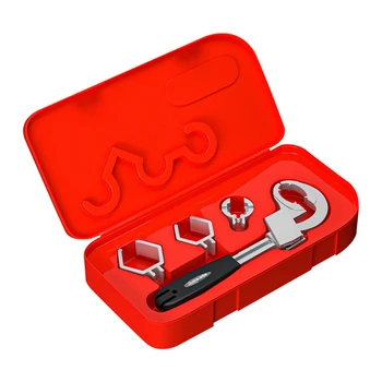 Универсальный ключ для раковины, сменный ключ для ванной комнаты, дугообразный зубчатый ключ, инструмент для ремонта раковины