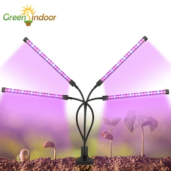 Фитолампа для растений со светодиодной подсветкой полного спектра, Фитолампа для выращивания рассады комнатных цветов С таймером и регулировкой яркости