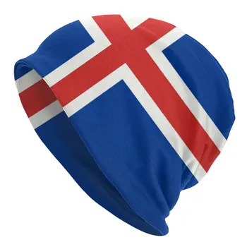 Флаг Исландии, Вязаные шапочки-бини, мужские, женские, хип-хоп, Унисекс, теплые зимние тюбетейки для взрослых, шапочки-ушанки