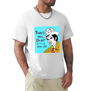 Футболка Townes van Zandt Pop Folk Art, мужские футболки в тяжелом весе, быстросохнущая рубашка, тренировочные рубашки для мужчин