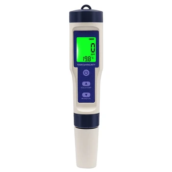 Цифровой измеритель температуры 5 в 1 TDS/ EC/PH/солености, монитор качества воды, тестер для бассейнов, аквариумов с питьевой водой