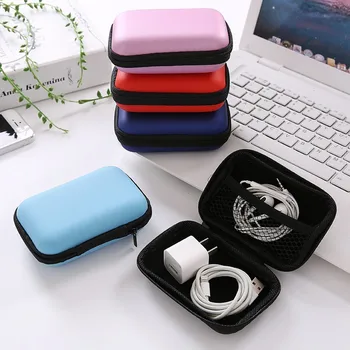 Чехол для наушников Держатель сумки для хранения EVA Mini Портативный USB Кабель Коробка Органайзер для карт памяти Кошелек Сумка для переноски Аксессуар для наушников