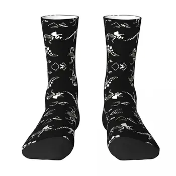 Чулочный динозавр R92 с окаменелостями черного цвета, лучшая покупка, компрессионные носки Humor Graphic в рулонах