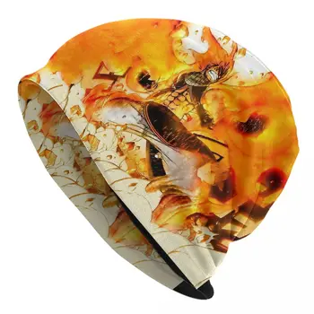 Шляпа Natsu Dragneel Fire Осенне-Весенние Шапки Для FAIRY TAIL Magic Adventure Аниме Skullies Шапочки Лыжные Шапочки Хлопчатобумажные Шляпки-Капоты