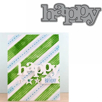 Штампы Happy Word для изготовления открыток, штампы Happy Word для скрапбукинга, штампы для резки металла, новинка 2019 года