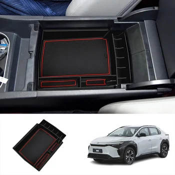 Ящик для хранения центрального подлокотника автомобиля Toyota Bz4X 2022 2023 Организатор Центральной консоли Держатель Контейнеров B